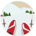 Red Ski Slopes Levels