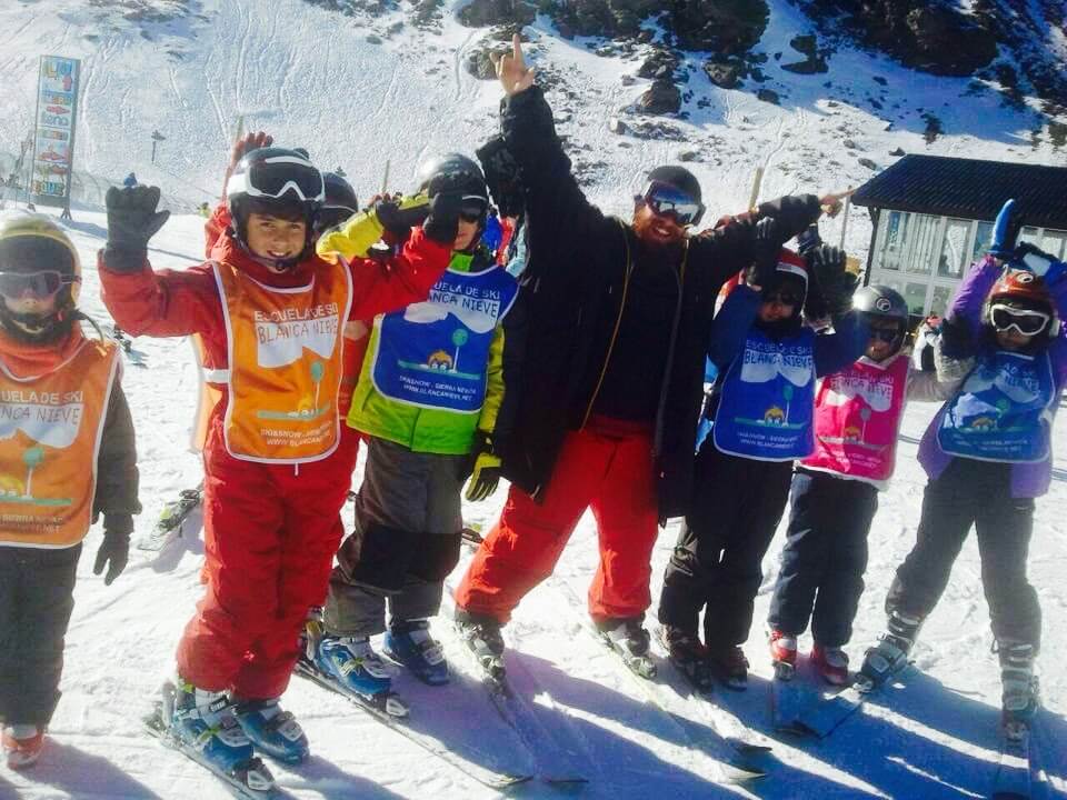 clases de esquí a niños