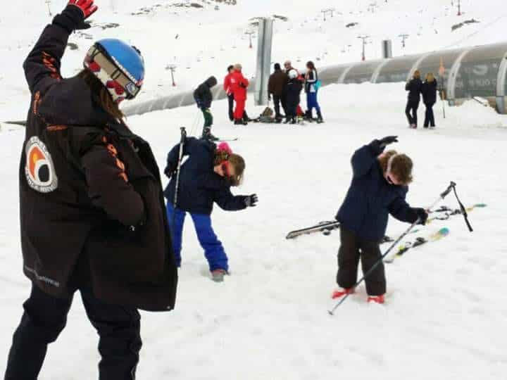Clases de esquí para niños
